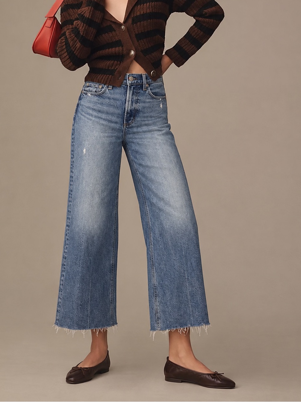 Anthropologie Pistola Lana Rhythm Vintage Crop Raw Hem Jeans